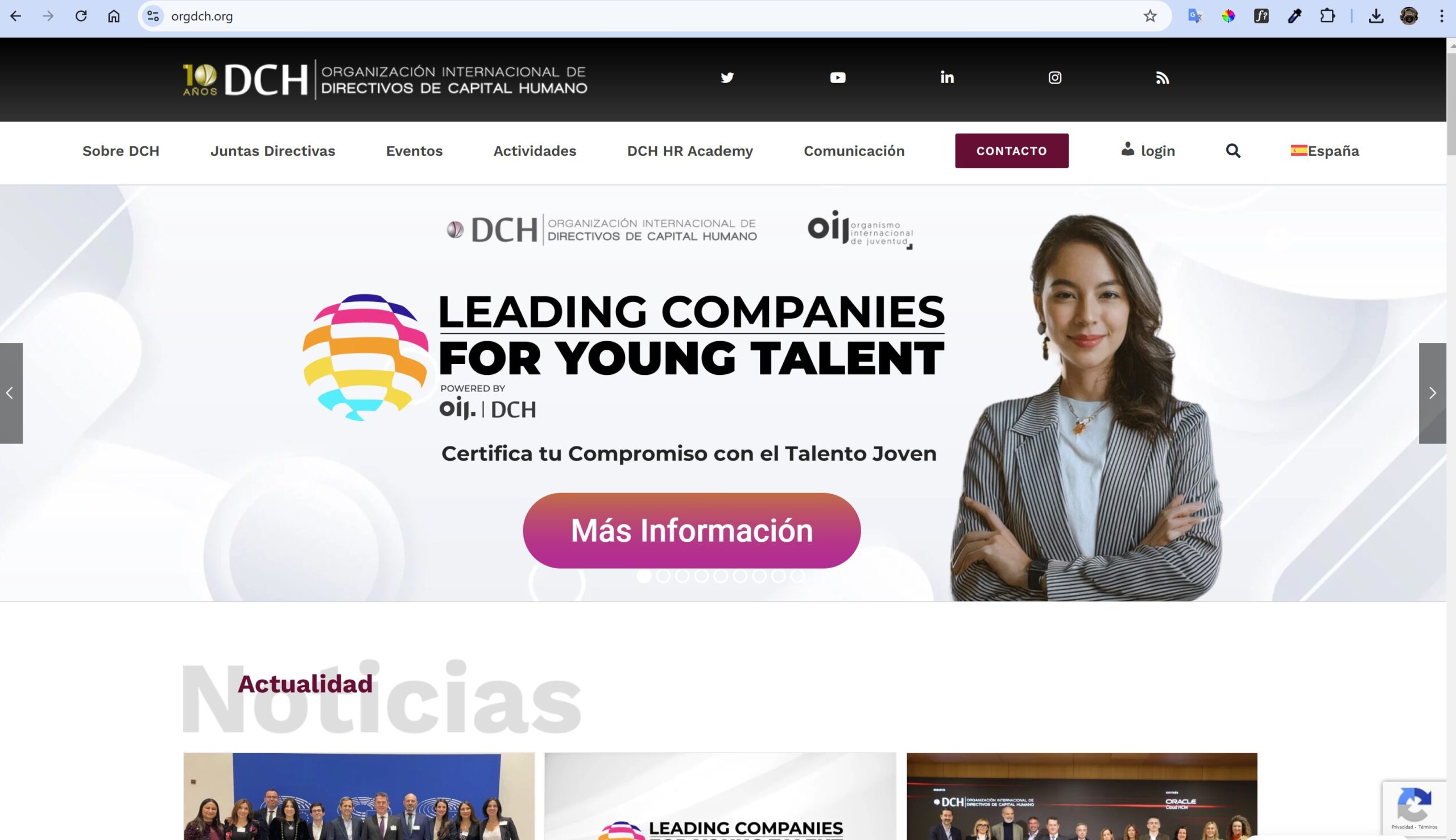 Diseño web para Fundación DCH 10 DCH web scaled